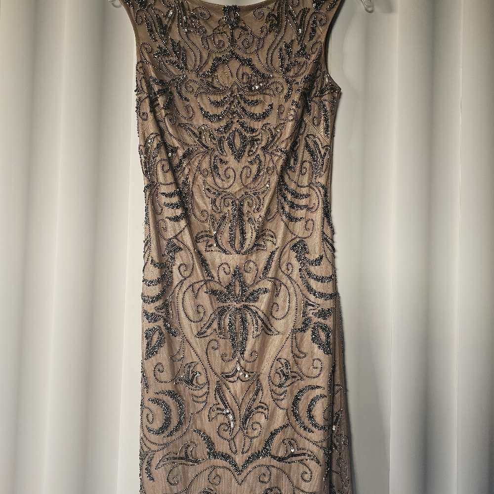 Adrianna Papell Beige Cocktail Dress  Size 2P